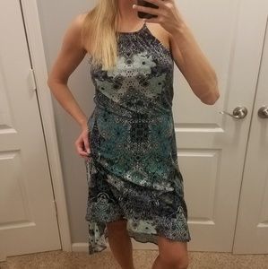 New York & Company high-low mosaic printed dress